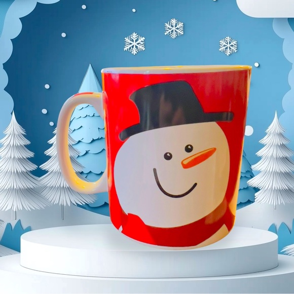 Holiday Home Snowman Face 32 oz Cofee Mug - Picture 1 of 4
